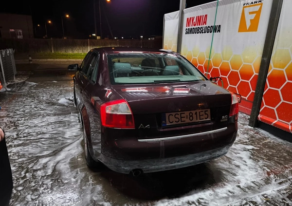 Audi A4 cena 7500 przebieg: 302888, rok produkcji 2002 z Sobótka małe 37